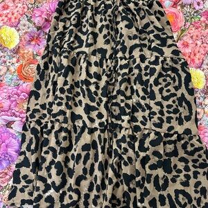 Elegant Leopard Print Maxi Skirt